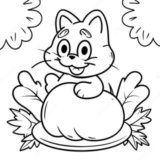 Garfield Thanksgiving Feast Coloring Page 63583-50971