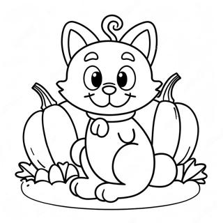 Garfield With Pumpkin Coloring Page 63584-50968