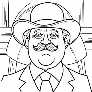 Weird Strict Dad With A Mustache Coloring Page 63593-50974