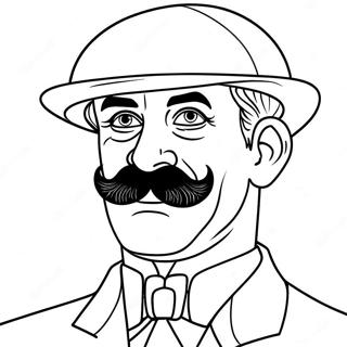 Weird Strict Dad With A Mustache Coloring Page 63593-50975