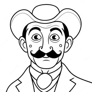 Weird Strict Dad With A Mustache Coloring Page 63593-50976