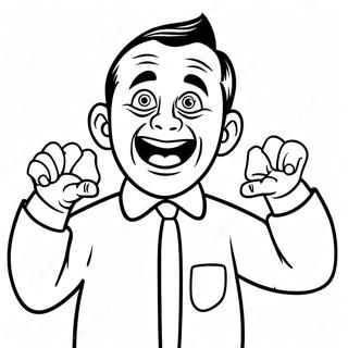 Funny Weird Strict Dad Yelling Coloring Page 63594-50978