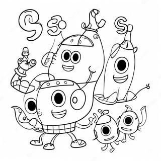 Numberjacks Fun Adventure Coloring Page 63634-51012