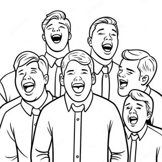 Glee Club Members Singing Coloring Page 63643-51014