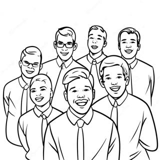 Glee Club Members Singing Coloring Page 63643-51015