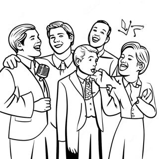 Glee Club Members Singing Coloring Page 63643-51016