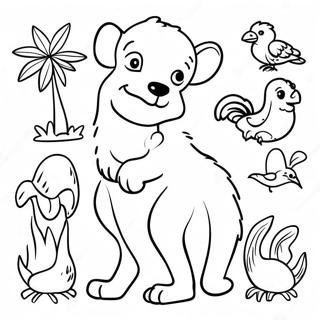 South America Animals Coloring Page 63653-51024