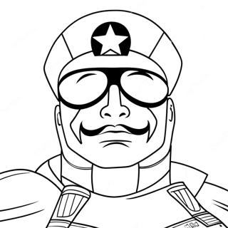 Captain Man Coloring Page 63663-51032