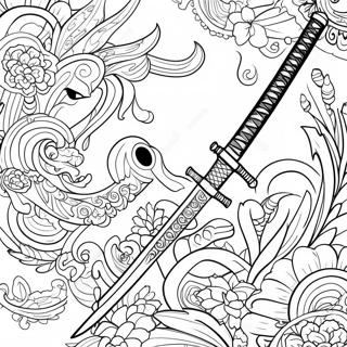 Katana Coloring Pages