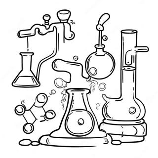 Fun Chemistry Experiment Coloring Page 6367-5192