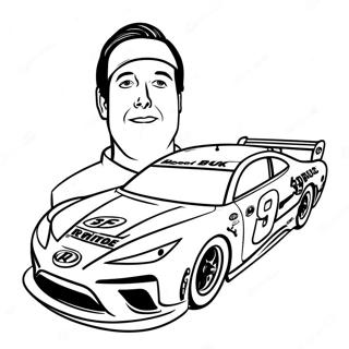 Kyle Busch Racing Car Coloring Page 63683-51046