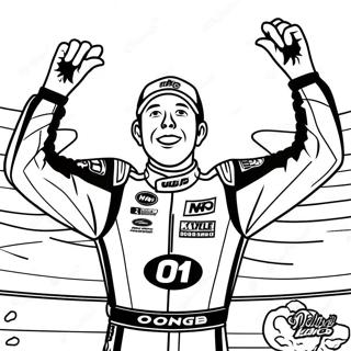 Kyle Busch In Victory Lane Coloring Page 63684-51049