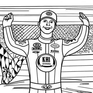 Kyle Busch In Victory Lane Coloring Page 63684-51050