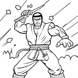 Kazuya Mishima In Battle Coloring Page 63704-51062