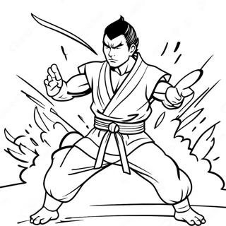 Kazuya Mishima In Battle Coloring Page 63704-51063