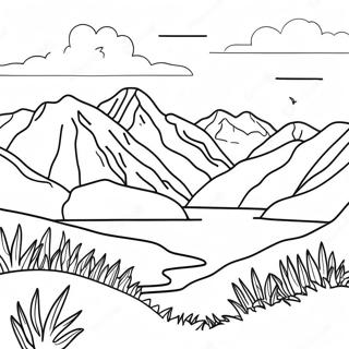 New Zealand Landscape Coloring Page 63713-51065