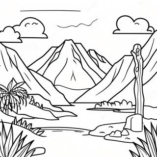 New Zealand Landscape Coloring Page 63713-51066