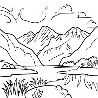 New Zealand Landscape Coloring Page 63713-51067