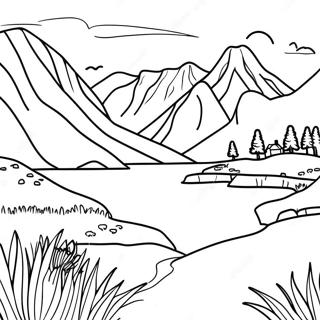 New Zealand Landscape Coloring Page 63713-51068