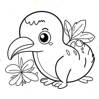 Cute Kiwi Bird Coloring Page 63714-51072