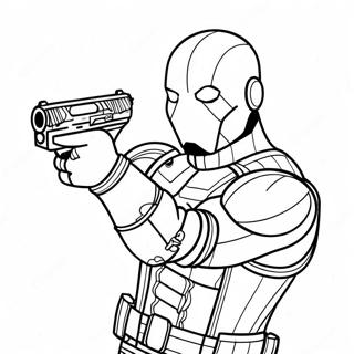 Deadshot Action Pose Coloring Page 63743-51093