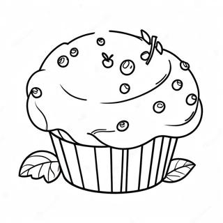 Blueberry Muffin Coloring Pages