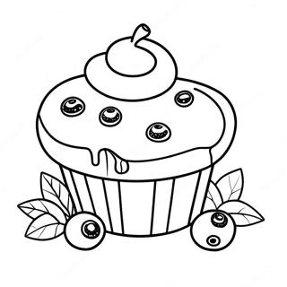 Blueberry Muffin Coloring Page 63753-51103