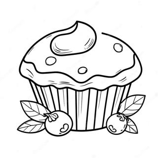 Delicious Blueberry Muffin Coloring Page 63754-51108