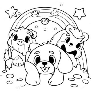 Rainbow Friends Teal Coloring Page 63763-51109