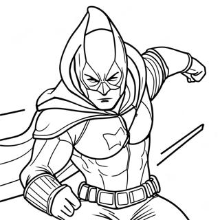 Dynamic Red Hood In Action Coloring Page 63774-51118