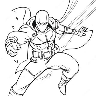 Dynamic Red Hood In Action Coloring Page 63774-51120