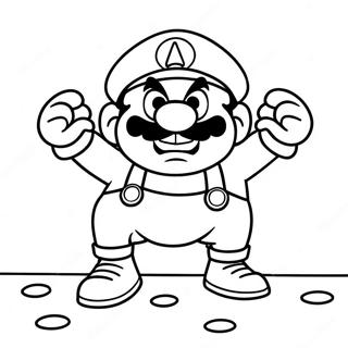 Wario In Action Coloring Page 6377-5198