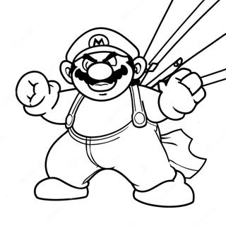 Wario In Action Coloring Page 6377-5200