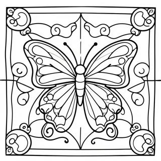 Butterfly Stained Glass Coloring Page 63783-51122