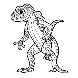 Cool Lizard Man In Action Coloring Page 63794-51133