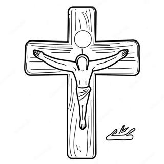 Colorful Ash Wednesday Cross Coloring Page 63824-51162