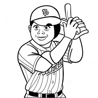 Ken Griffey Jr Action Pose Coloring Page 63843-51175