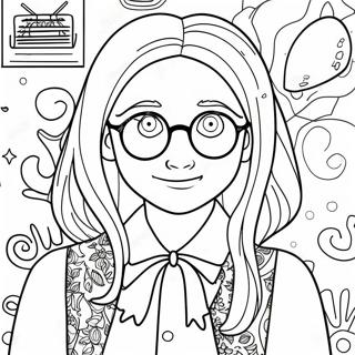 Luna Lovegood Quibbler Cover Coloring Page 63864-51190