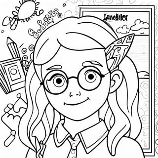 Luna Lovegood Quibbler Cover Coloring Page 63864-51191