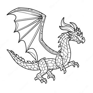 Majestic Crystal Dragon In Flight Coloring Page 63874-51201