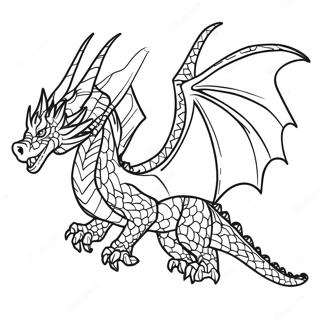 Majestic Crystal Dragon In Flight Coloring Page 63874-51202