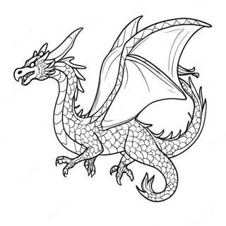 Majestic Crystal Dragon In Flight Coloring Page 63874-51203