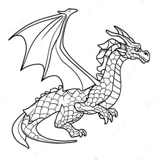 Majestic Crystal Dragon In Flight Coloring Page 63874-51204