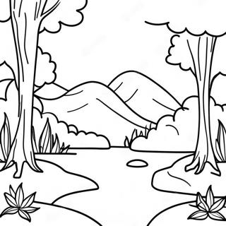 Horizontal Nature Scene Coloring Page 63883-51206