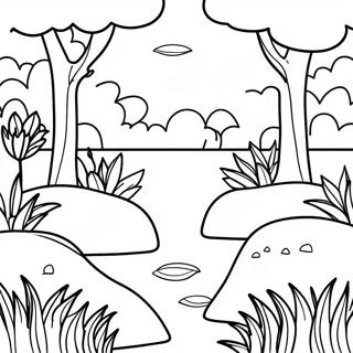 Horizontal Nature Scene Coloring Page 63883-51207