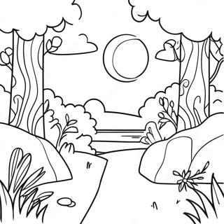 Horizontal Nature Scene Coloring Page 63883-51208