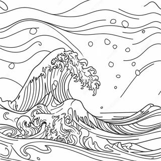 Horizontal Ocean Waves Coloring Page 63884-51209