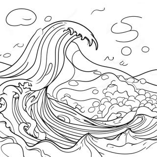 Horizontal Ocean Waves Coloring Page 63884-51211