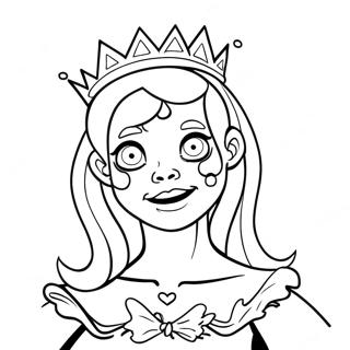 Zombie Princess Coloring Page 63893-51214