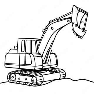 Bulldozer Digging Deep Coloring Page 63924-51237